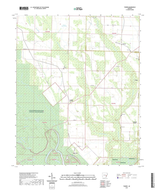 Turner Arkansas US Topo Map Image