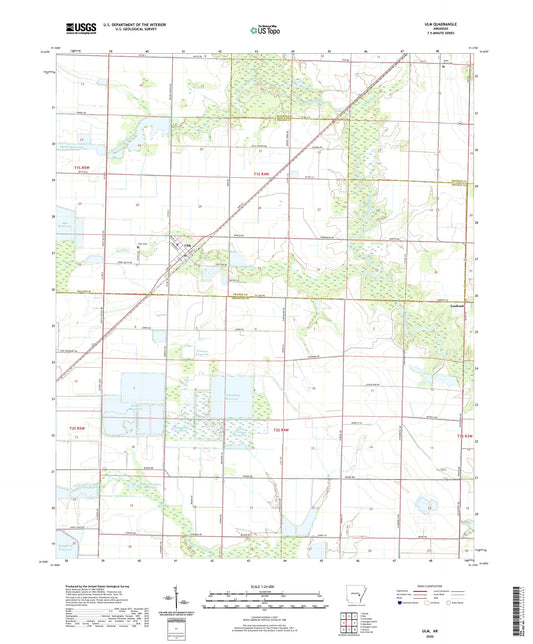 Ulm Arkansas US Topo Map Image