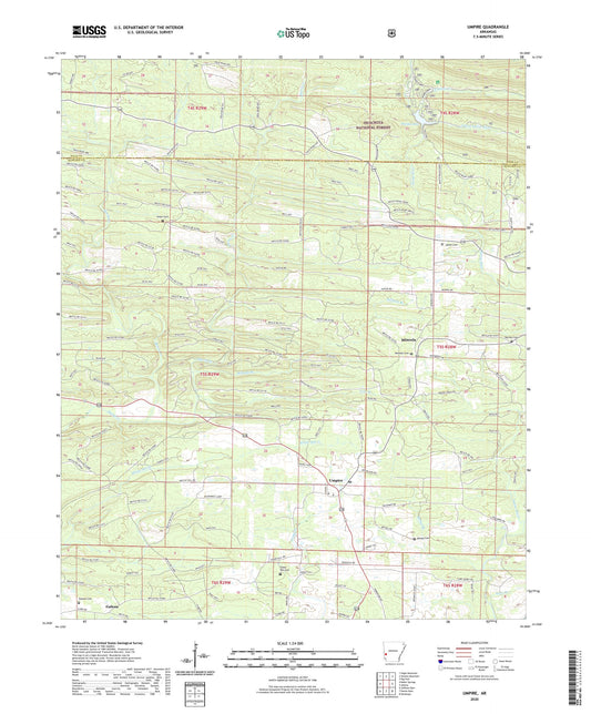 Umpire Arkansas US Topo Map Image