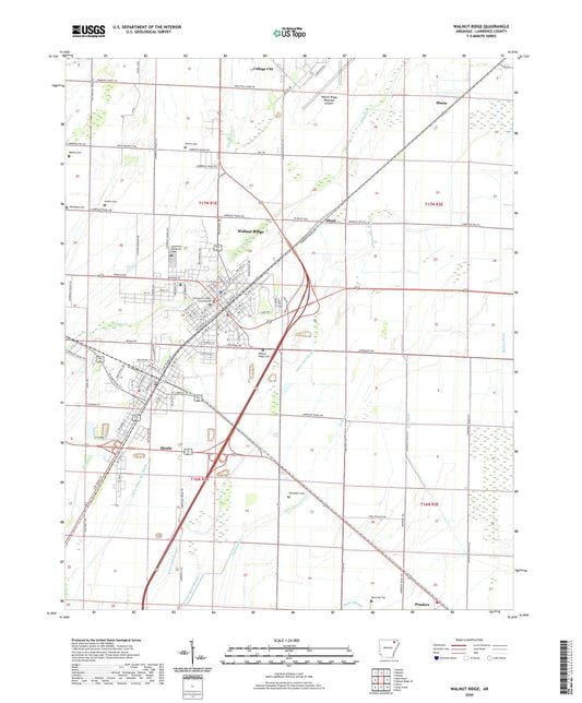 Walnut Ridge Arkansas US Topo Map Image