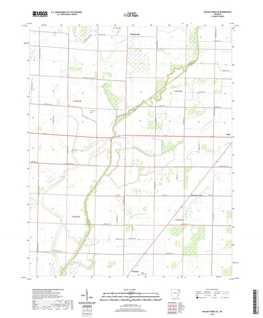 Walnut Ridge SE Arkansas US Topo Map Image