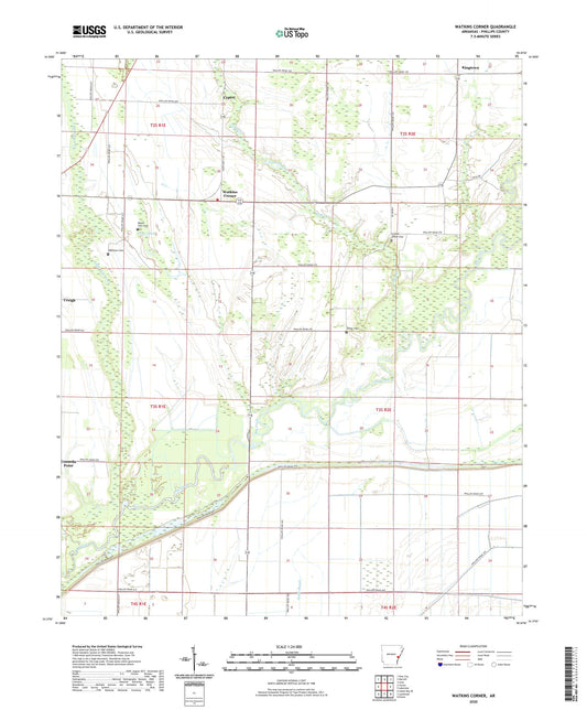 Watkins Corner Arkansas US Topo Map Image