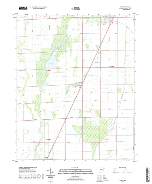 Weiner Arkansas US Topo Map Image