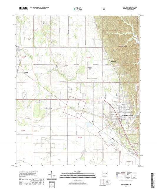 West Helena Arkansas US Topo Map Image