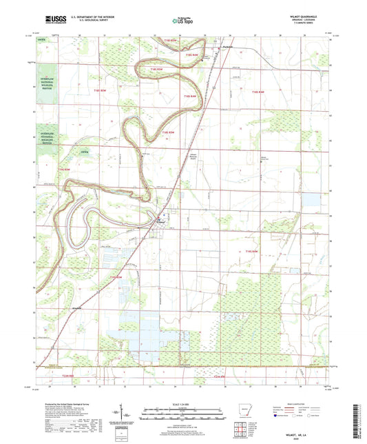 Wilmot Arkansas US Topo Map Image