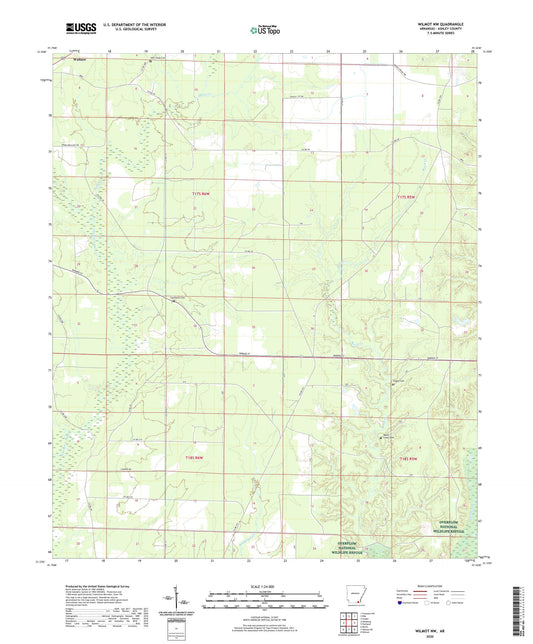 Wilmot NW Arkansas US Topo Map Image
