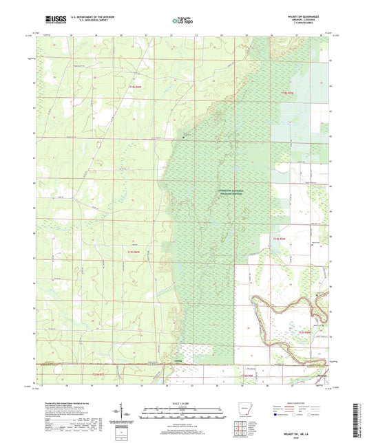 Wilmot SW Arkansas US Topo Map Image