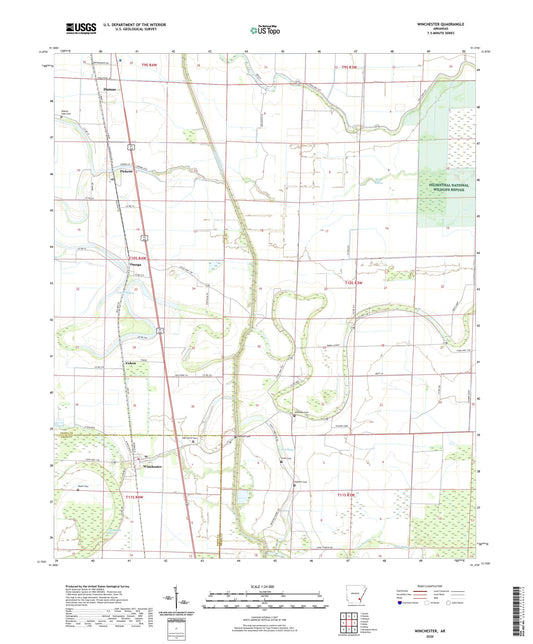 Winchester Arkansas US Topo Map Image