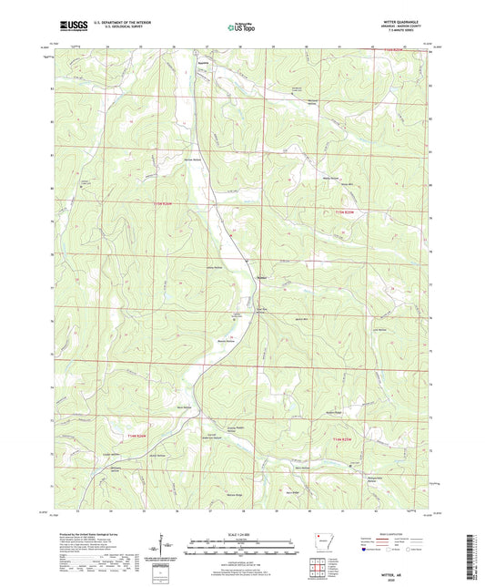 Witter Arkansas US Topo Map Image