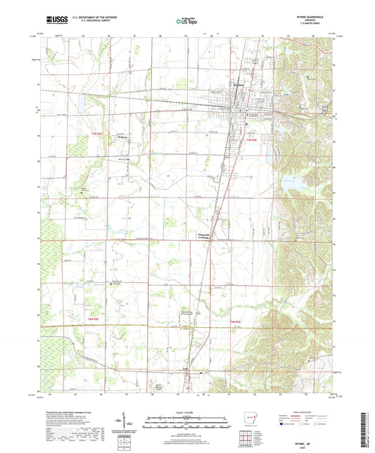 Wynne Arkansas US Topo Map Image