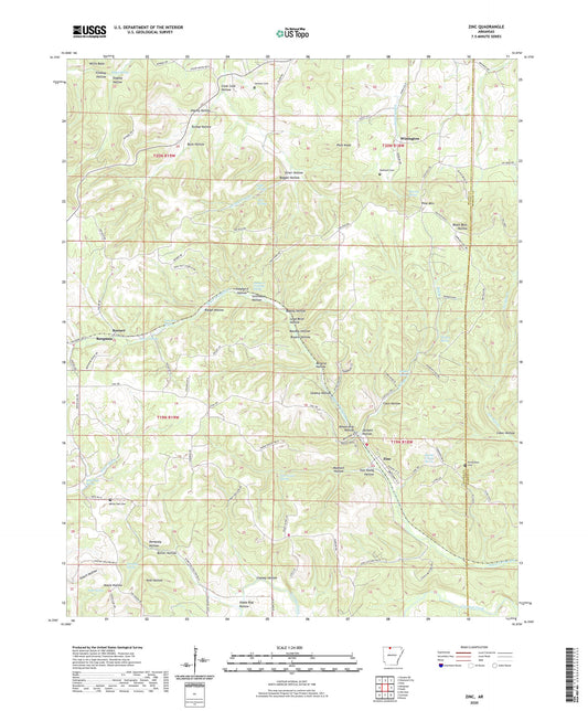Zinc Arkansas US Topo Map Image