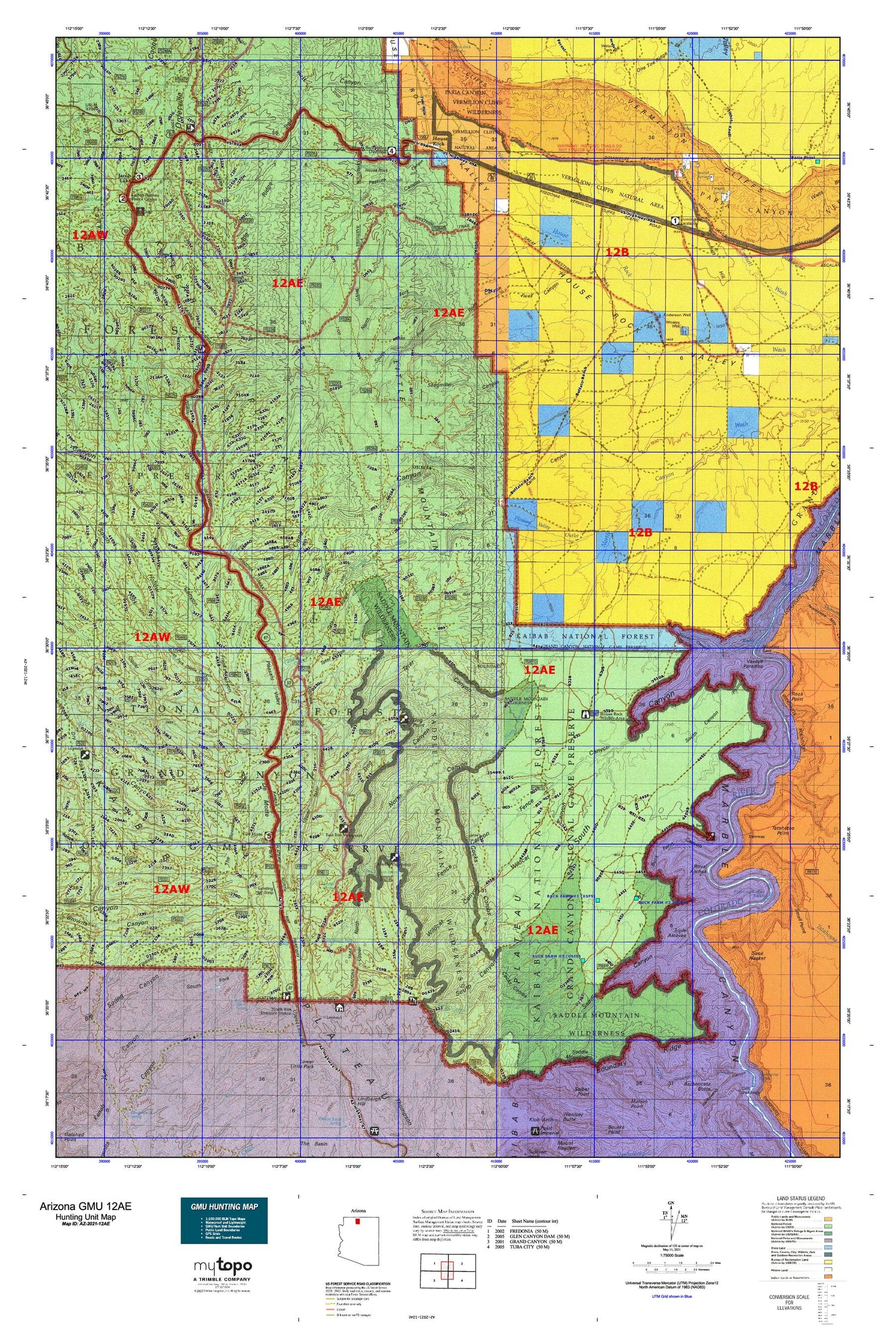 Arizona GMU 12AE Map Image