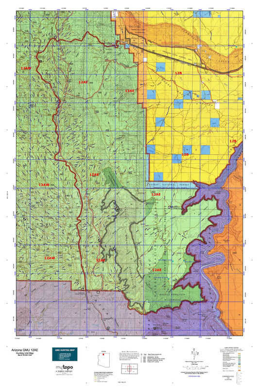 Arizona GMU 12AE Map Image