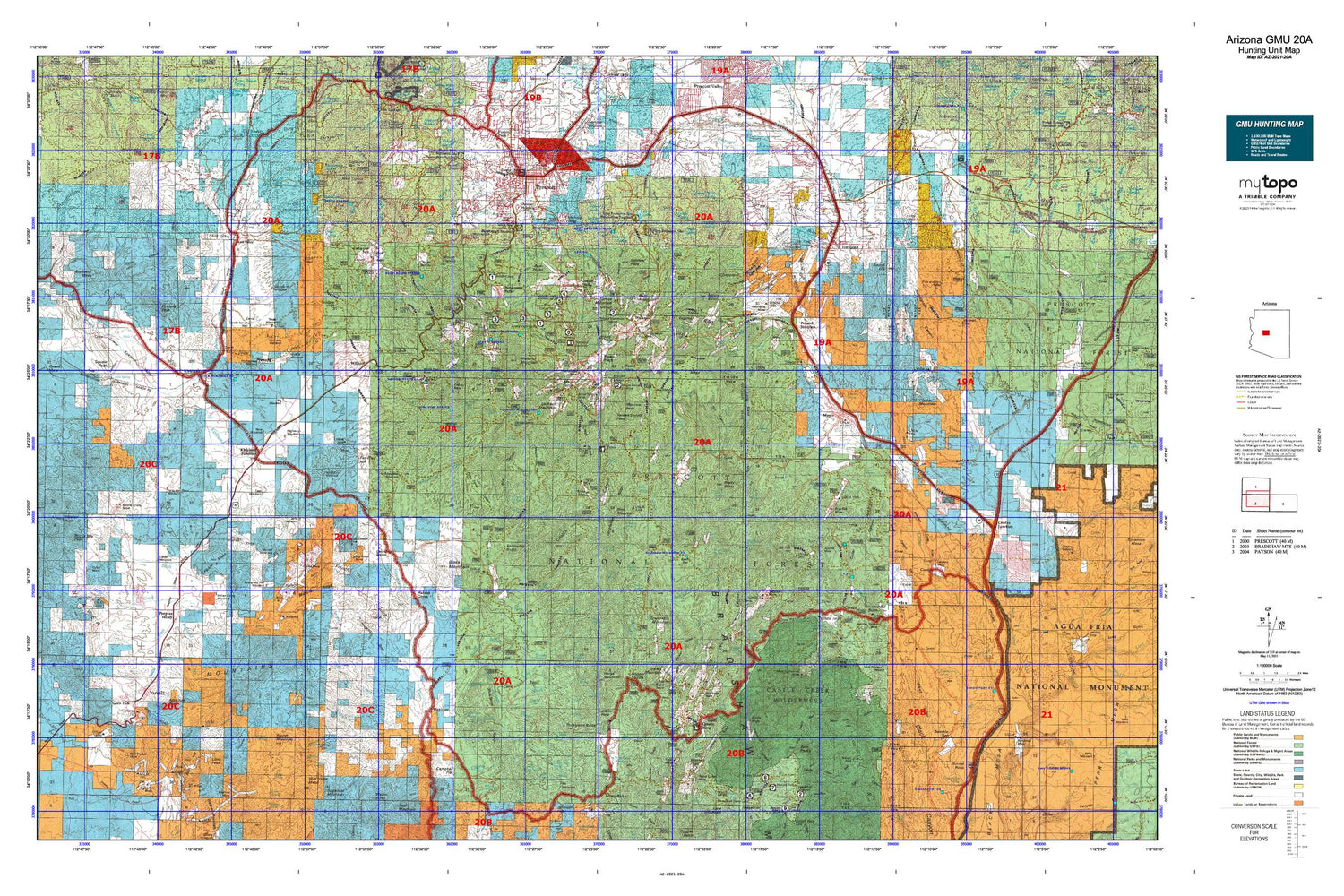 Arizona GMU 20A Map Image