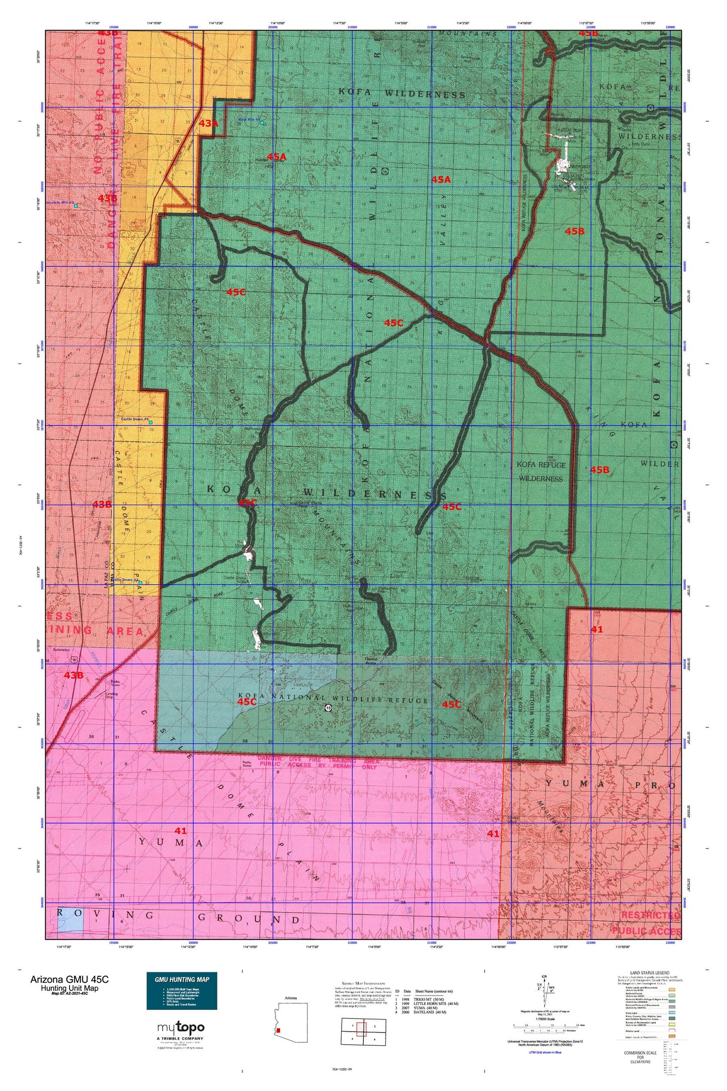 Arizona GMU 45C Map Image