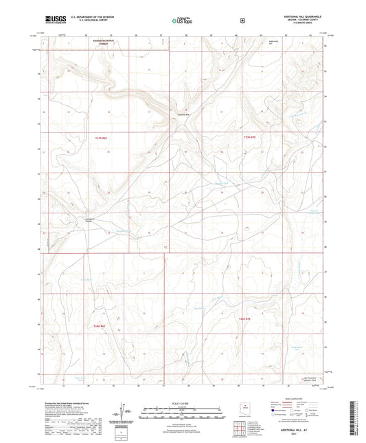 Additional Hill Arizona US Topo Map Image