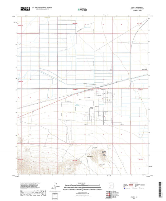 Aguila Arizona US Topo Map Image