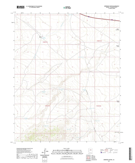 Anderson Canyon Arizona US Topo Map Image