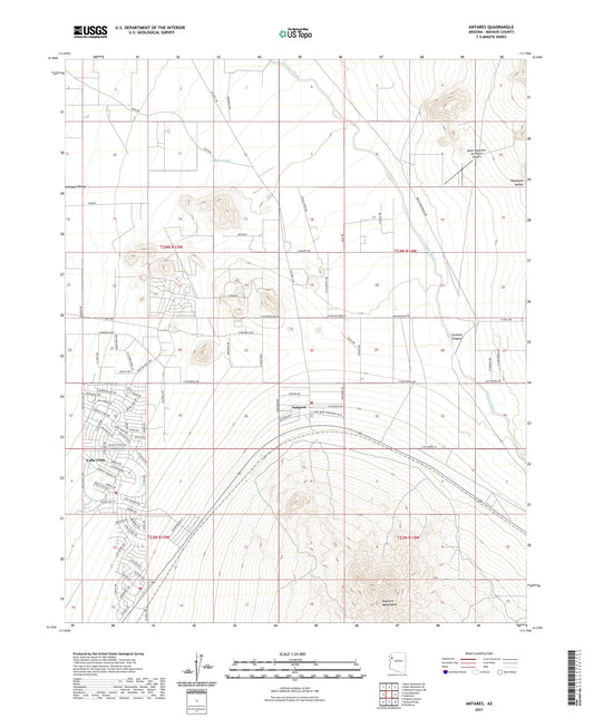 Antares Arizona US Topo Map Image