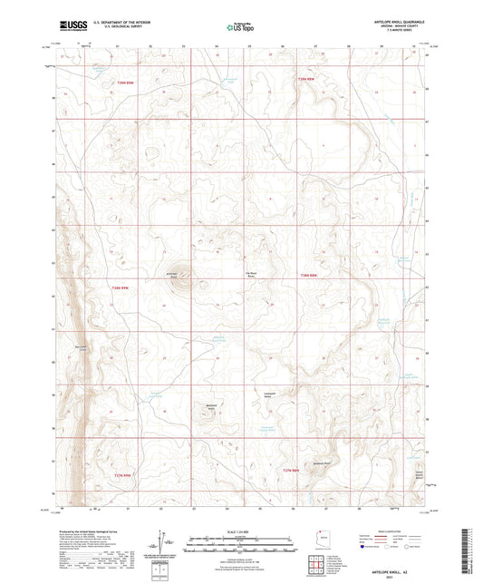 Antelope Knoll Arizona US Topo Map Image