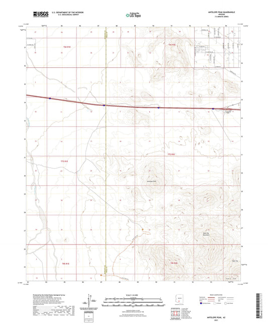 Antelope Peak Arizona US Topo Map Image