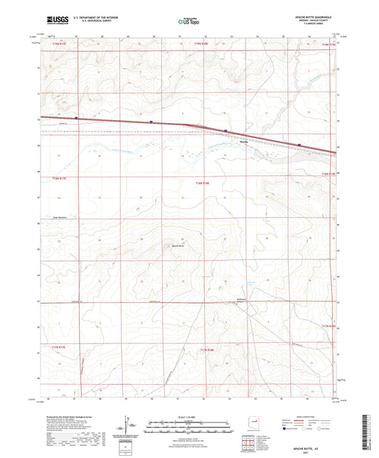 Apache Butte Arizona US Topo Map Image
