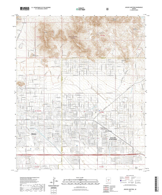 Apache Junction Arizona US Topo Map Image