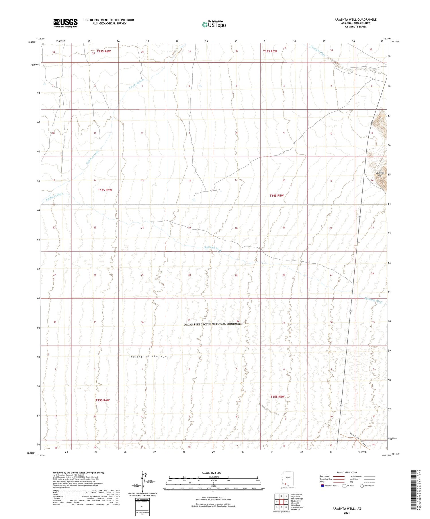 Armenta Well Arizona US Topo Map Image