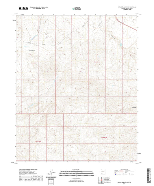Arrastra Mountain Arizona US Topo Map Image
