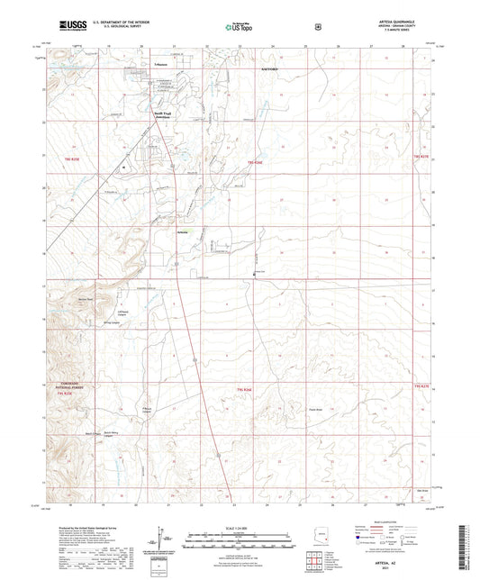 Artesia Arizona US Topo Map Image