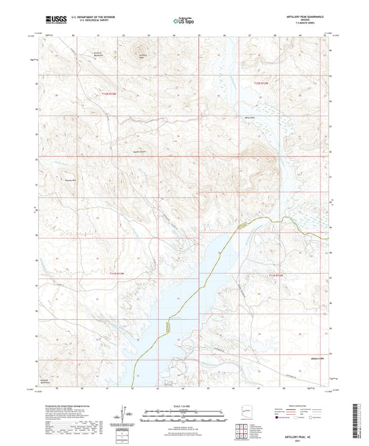 Artillery Peak Arizona US Topo Map Image