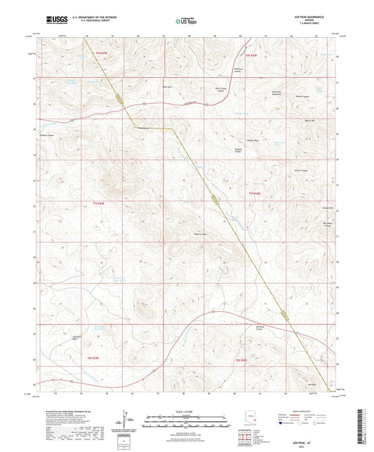 Ash Peak Arizona US Topo Map Image