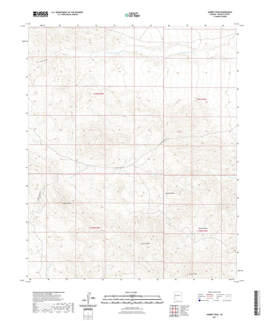 Aubrey Peak Arizona US Topo Map Image