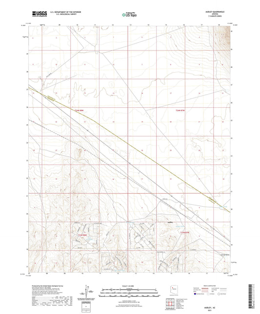 Audley Arizona US Topo Map Image