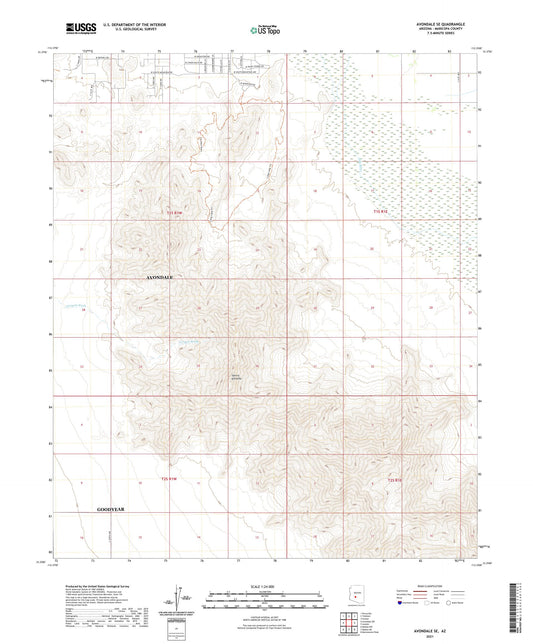 Avondale SE Arizona US Topo Map Image