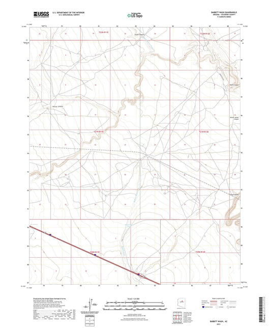 Babbitt Wash Arizona US Topo Map Image