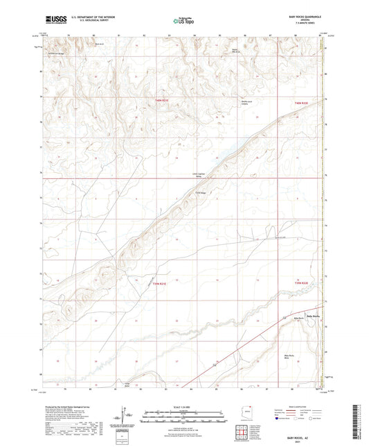 Baby Rocks Arizona US Topo Map Image