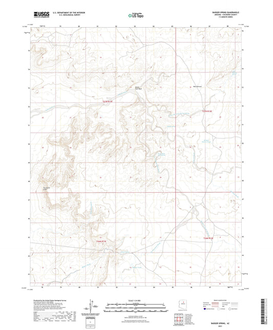 Badger Spring Arizona US Topo Map Image
