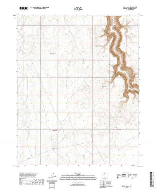 Baldy Basin Arizona US Topo Map Image