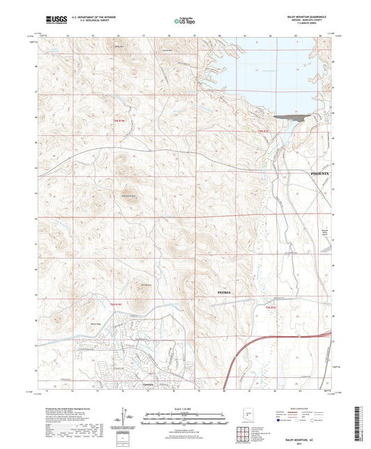 Baldy Mountain Arizona US Topo Map Image
