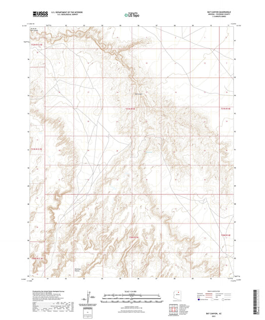 Bat Canyon Arizona US Topo Map Image