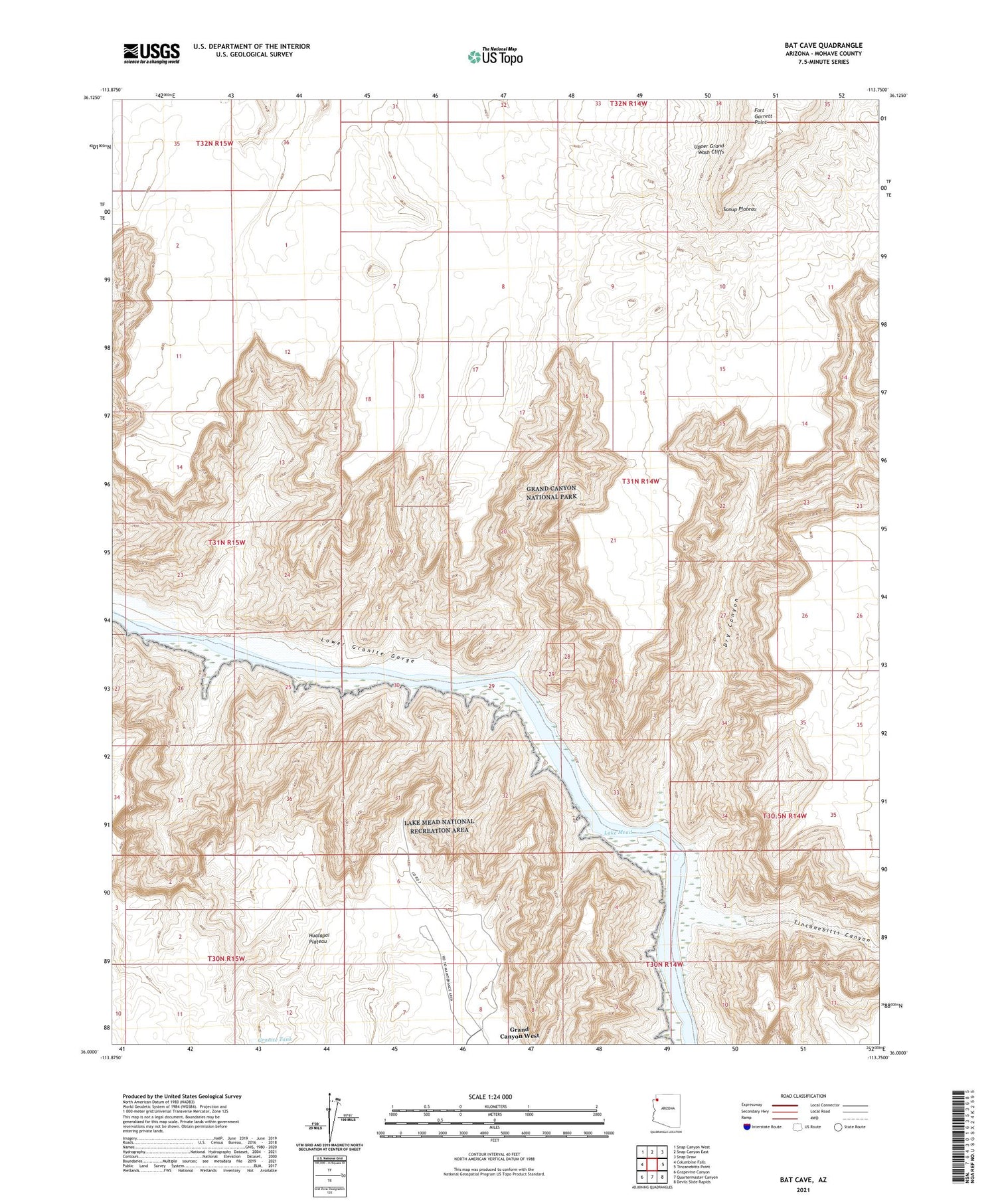 Bat Cave Arizona US Topo Map Image