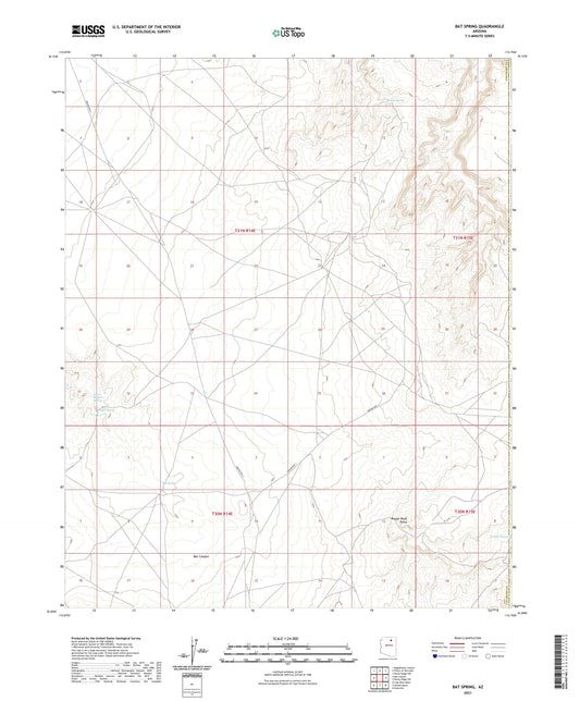 Bat Spring Arizona US Topo Map Image