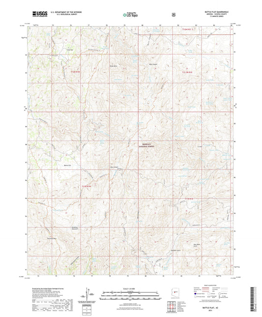 Battle Flat Arizona US Topo Map Image