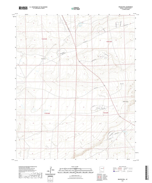 Beacon Well Arizona US Topo Map Image