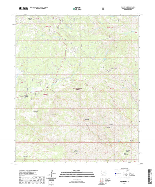 Beaverhead Arizona US Topo Map Image