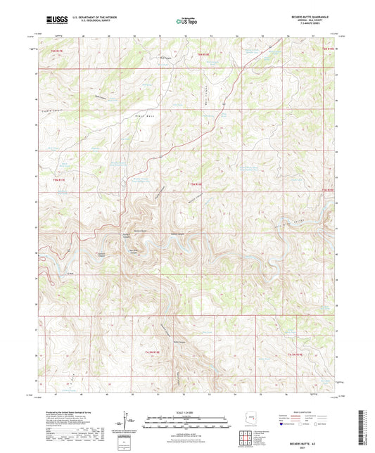 Beckers Butte Arizona US Topo Map Image