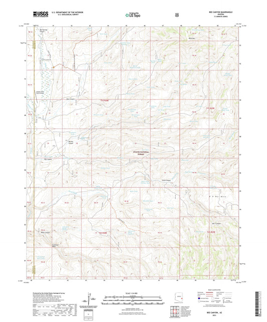 Bee Canyon Arizona US Topo Map Image