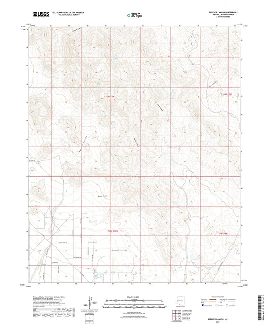 Beecher Canyon Arizona US Topo Map Image