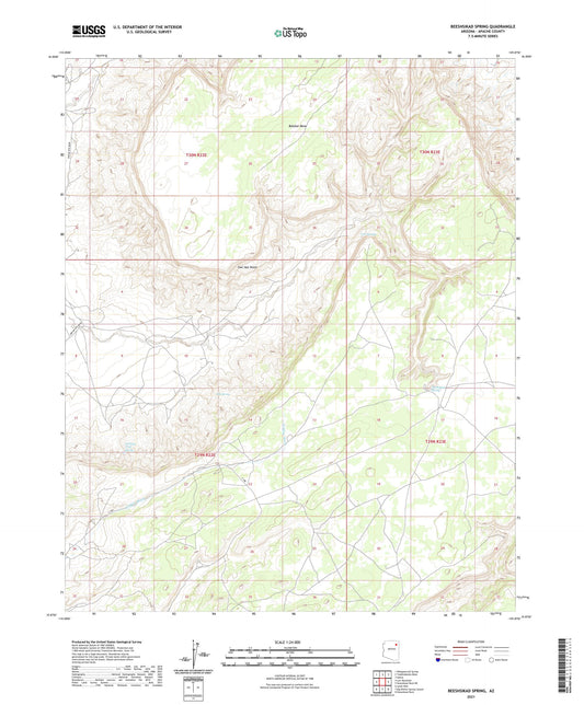Beeshsikad Spring Arizona US Topo Map Image